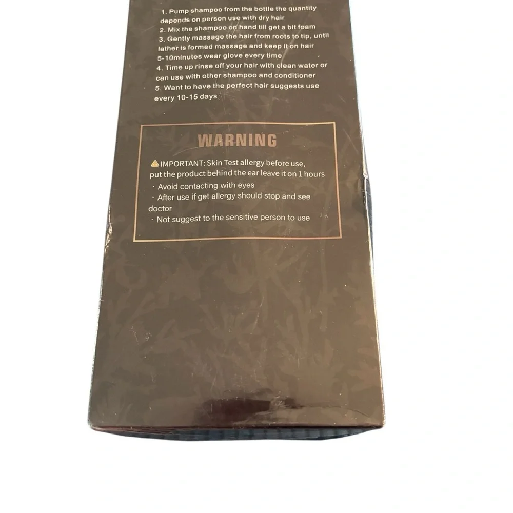 Black Hair Dye Shampoo 16.9 Oz 500ML Covers Grey Roots No Mess Long Lasting